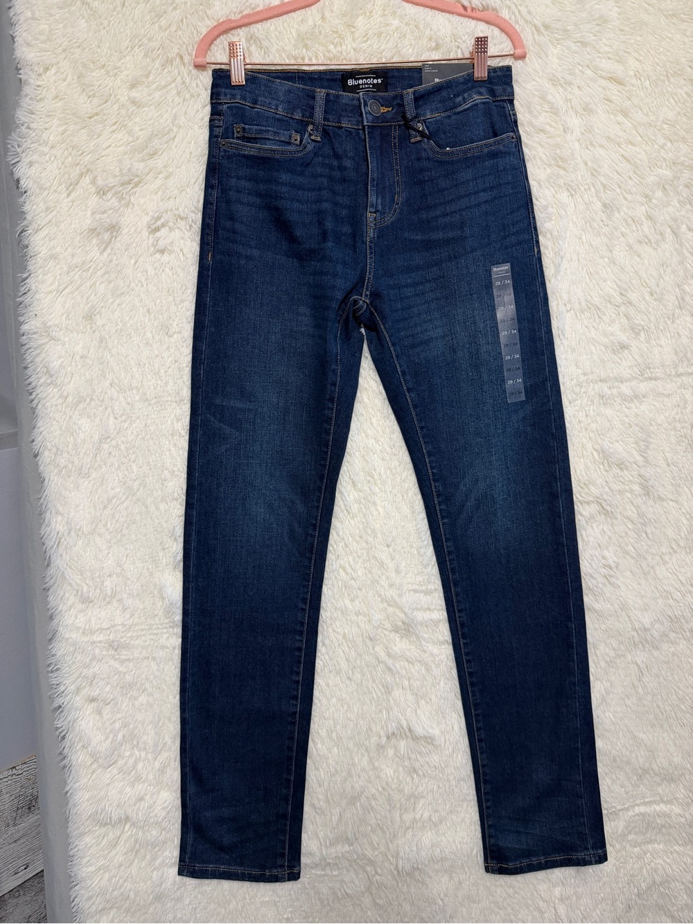 Bluenotes Mens Zane Slim Fit Denim Size 29/34 Dark Blue Wash Jeans Casual NWT